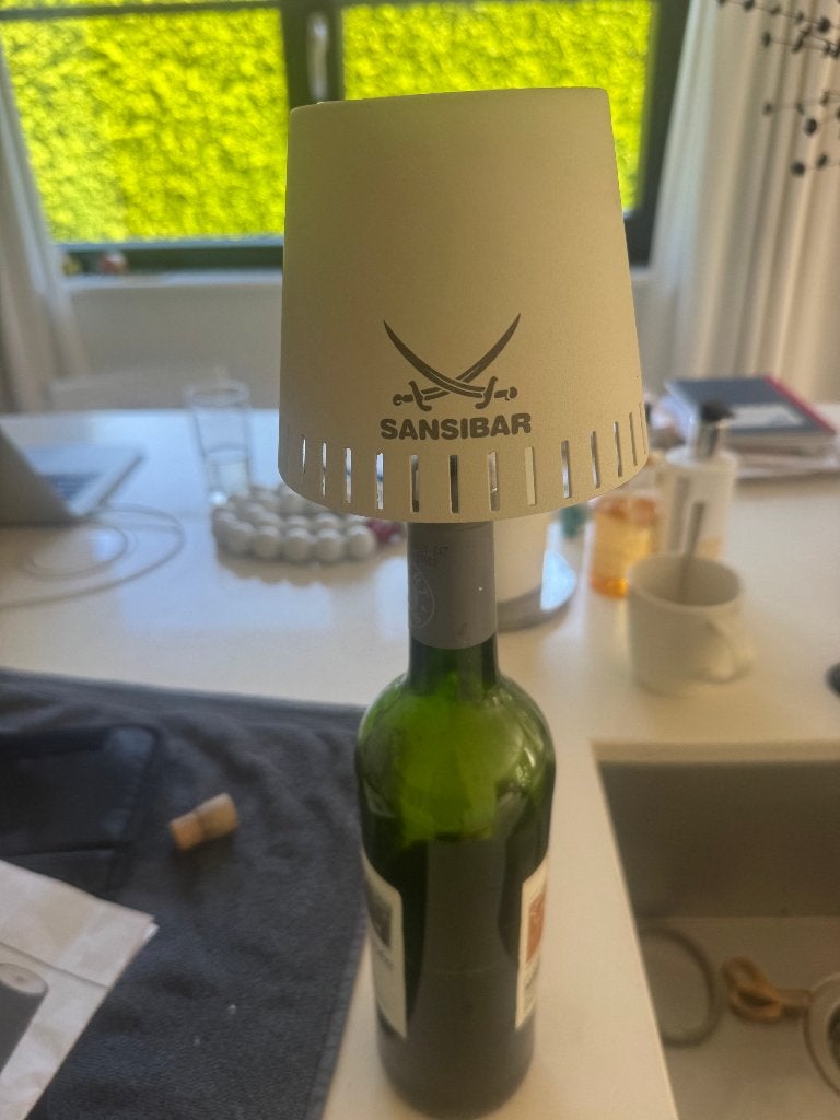 Wijnfleslamp, Huis en Inrichting, Wit, Overige stijlen, Overige fittingen, Ophalen