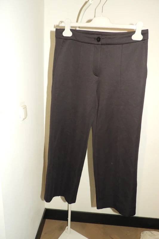 Marccain zwarte broek super zachte stretch stof wijde pijpN3