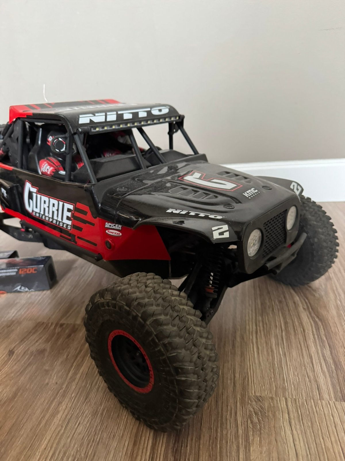 Losi 1/10 Hammer Rey U4 4WD Rock Racer Brushless RTR, Ophalen, Zo goed als nieuw, Auto offroad