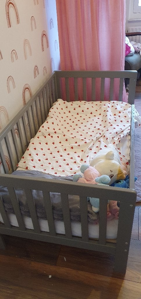 Peuterbedje, Kinderen en Baby's, Kinderkamer | Bedden, Ophalen, Gebruikt, 140 tot 160 cm, Lattenbodem