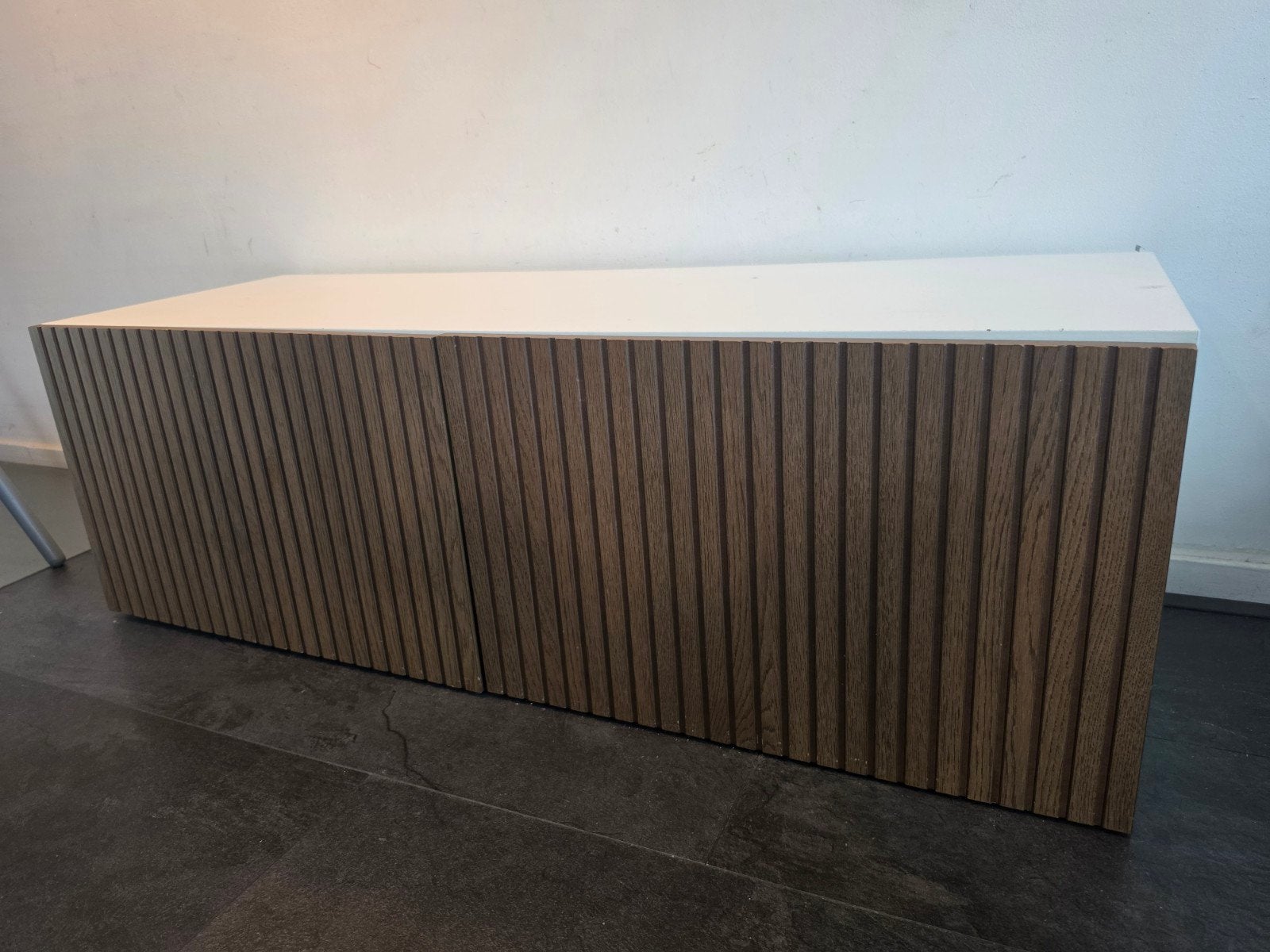 Ikea Besta tv kast met Björköviken frontjes, Ophalen, Gebruikt, 100 tot 150 cm, Minder dan 100 cm
