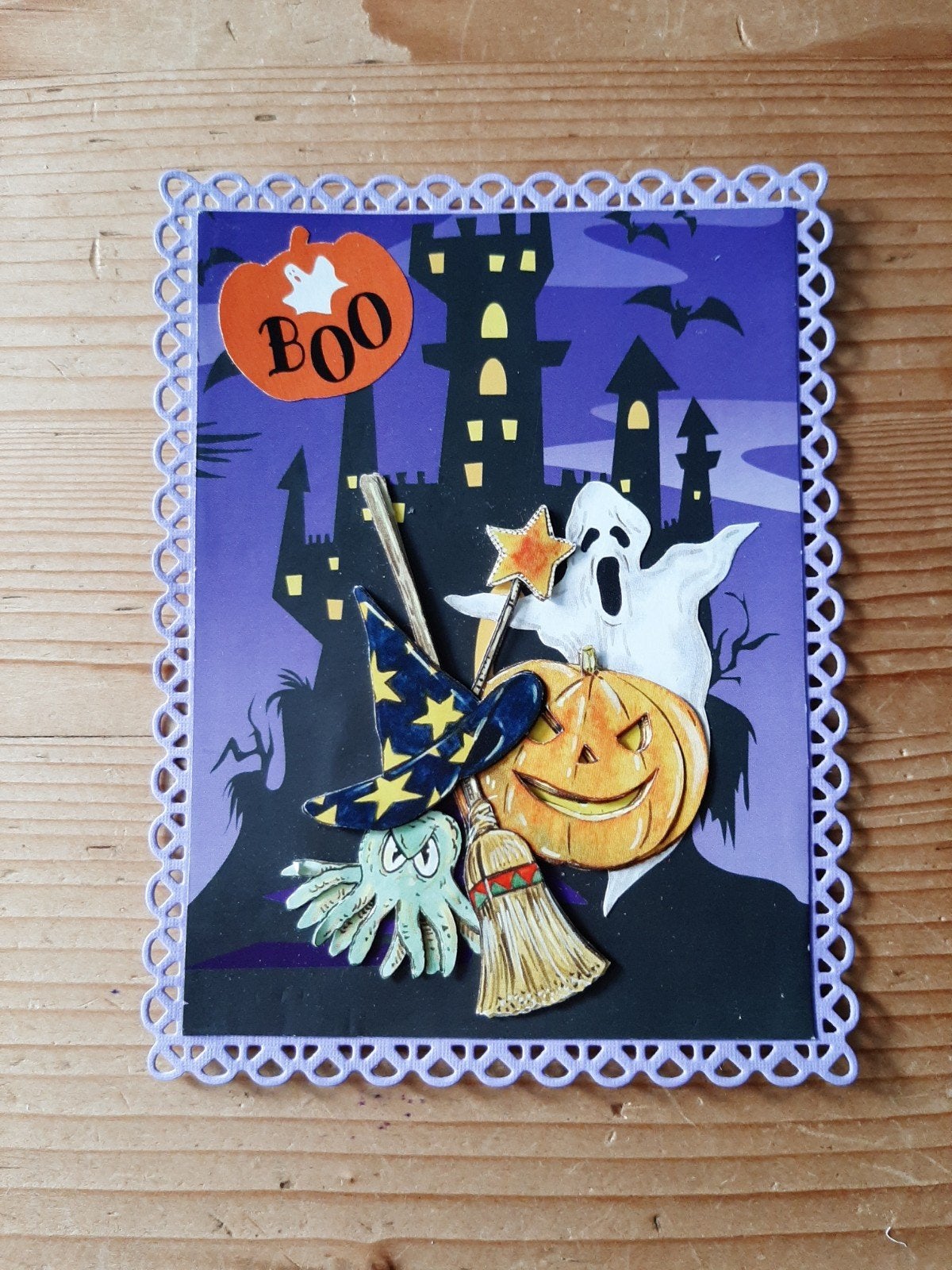stans kaart opleg met 3d plaatje Halloween, Ophalen of Verzenden, Nieuw