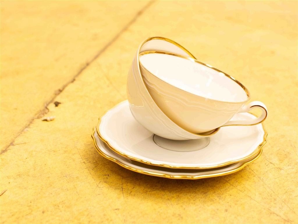 17 delig Eichenbach balmortel porseleinen koffieservies 3778, Gebruikt, Ophalen of Verzenden, Bord(en), Wedgwood