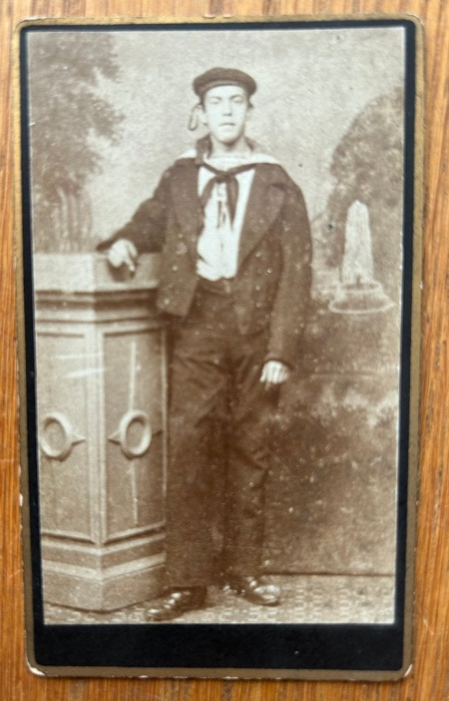 CdV matroos circa 1900 Marine, Verzenden, Landmacht, Nederland, Foto of Poster