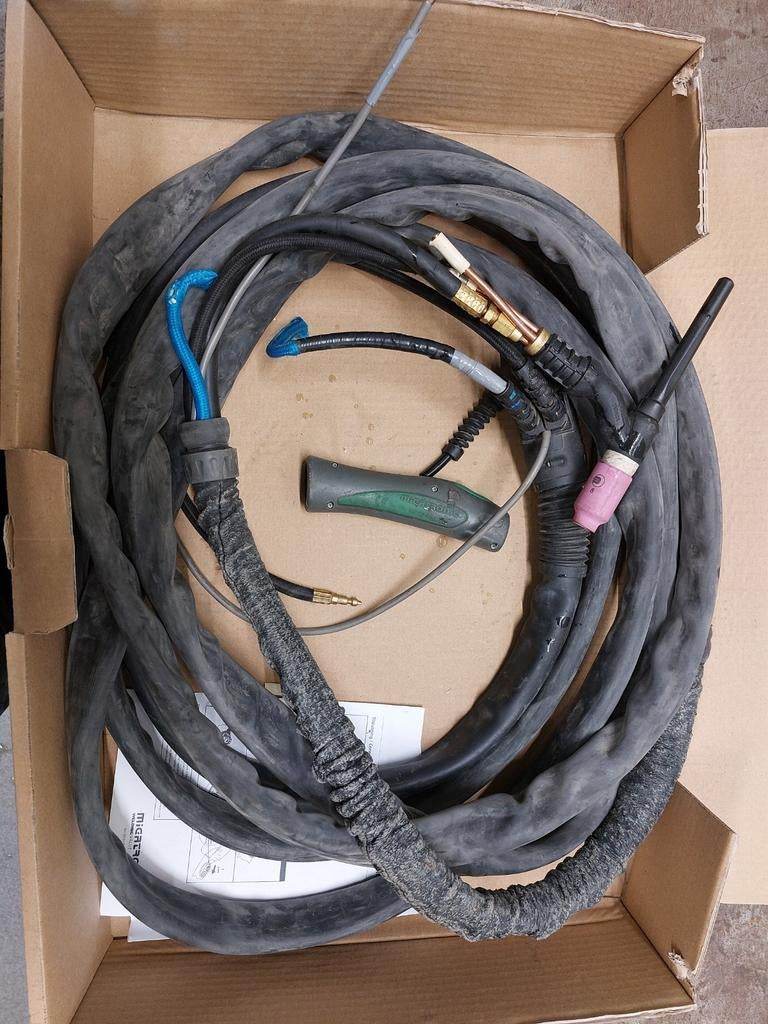 Tig 401 lastoorts migatronic 8 meter, Ophalen, Gebruikt, 250 ampère of meer, Tig