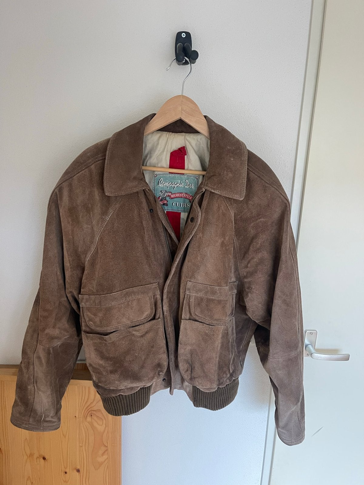 Vintage leren heren winterjas maat 50, Ophalen of Verzenden, Zo goed als nieuw, Maat 48/50 (M), Bruin