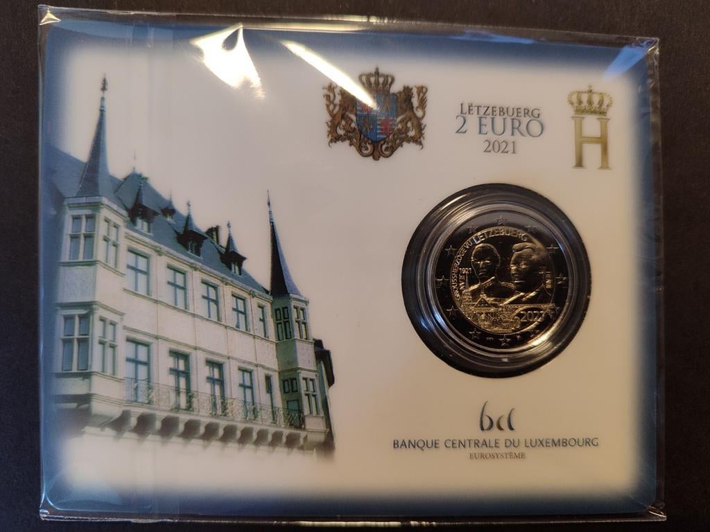 Luxemburg 2 euro 2021 BU Jean Coincard met MMT, Postzegels en Munten, Munten | Europa | Euromunten, Ophalen of Verzenden, Luxemburg