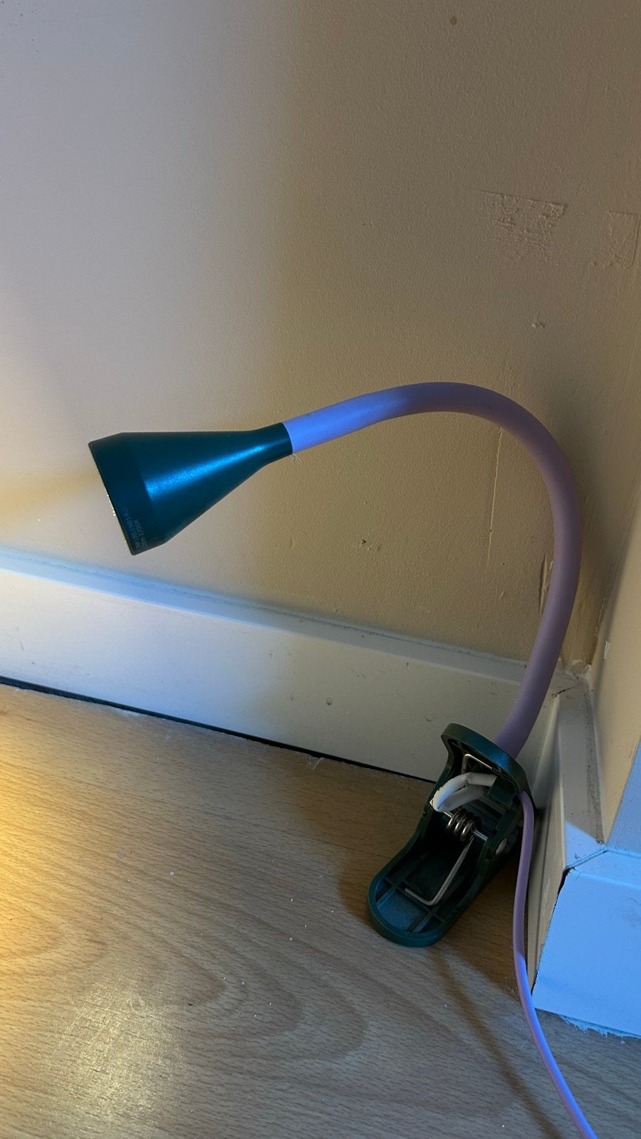 Nävlinge klemspot IKEA- donker groen/lila, Met schakelaar, Overige merken, Gebruikt, Kunststof