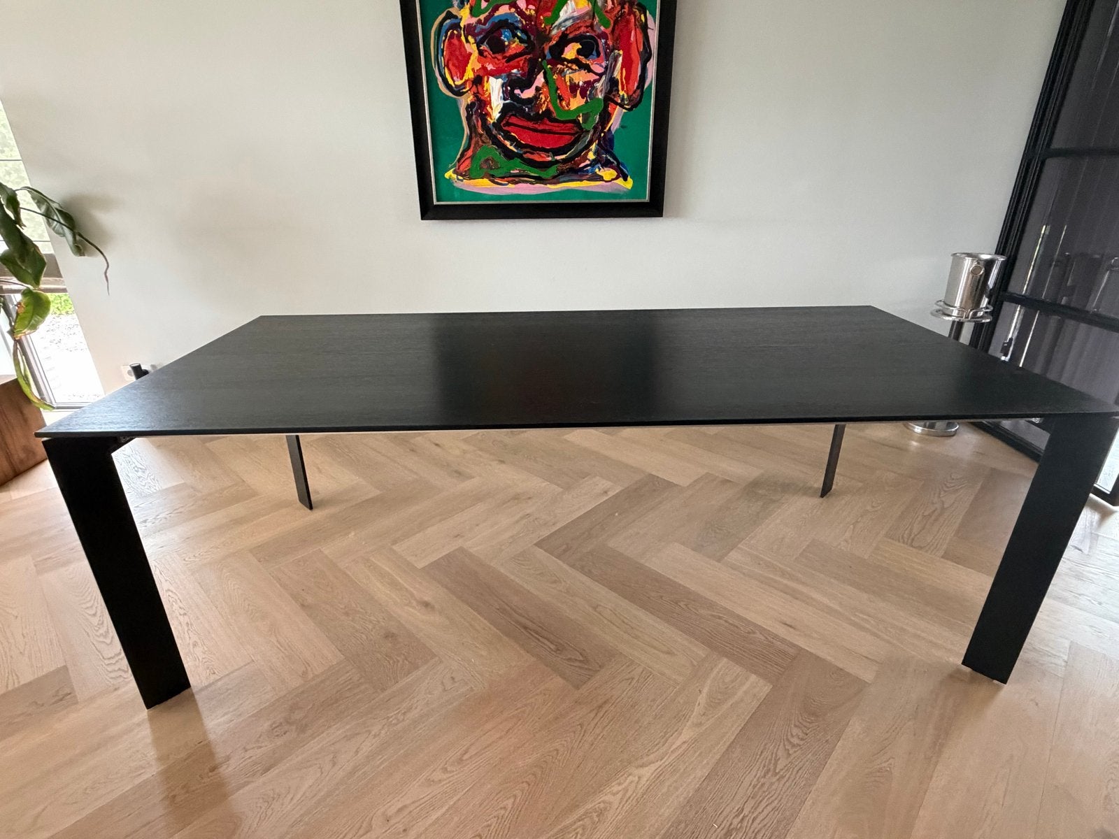 Topform - Uitschuifbare Tafel Zwart - 220/320cm, Ophalen, Gebruikt, 100 tot 150 cm, 200 cm of meer