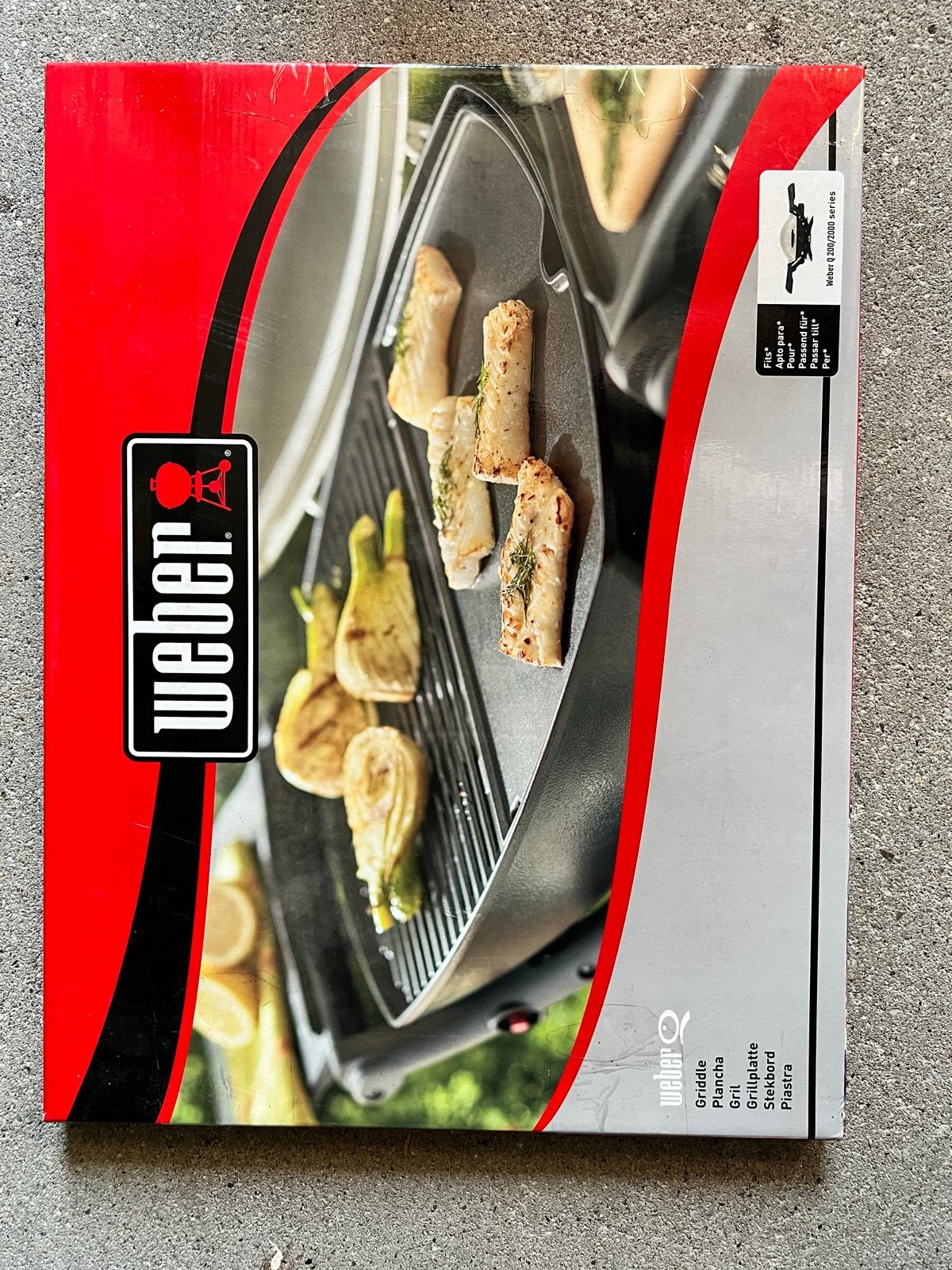 Weber grilplaat / griddle / bakplaat voor Q200/Q2000, Ophalen of Verzenden, Gebruikt