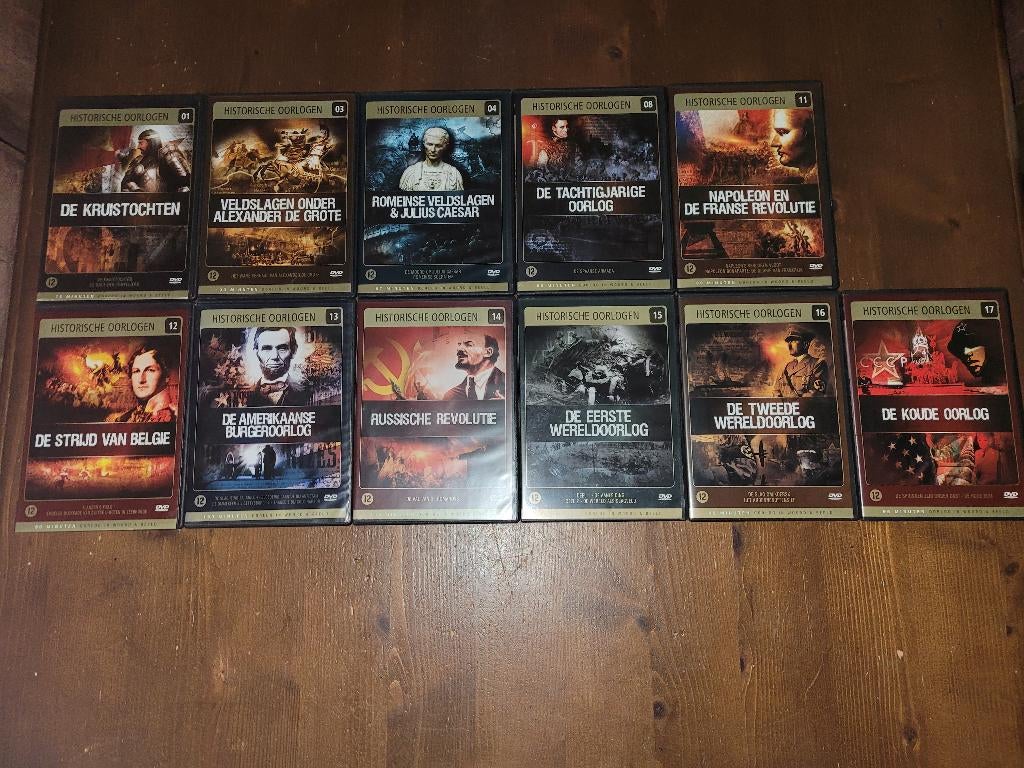11 Dvd's Historische oorlogen (geen complete serie), Vanaf 12 jaar, Ophalen of Verzenden, Zo goed als nieuw, Oorlog of Misdaad
