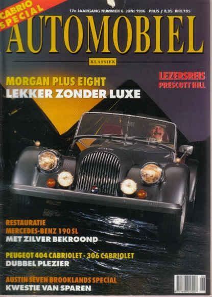 Automobiel 6 1996 : Morgan Plus Eight - Peugeot 404 Cabrio, Boeken, Ophalen of Verzenden, Gelezen, Algemeen