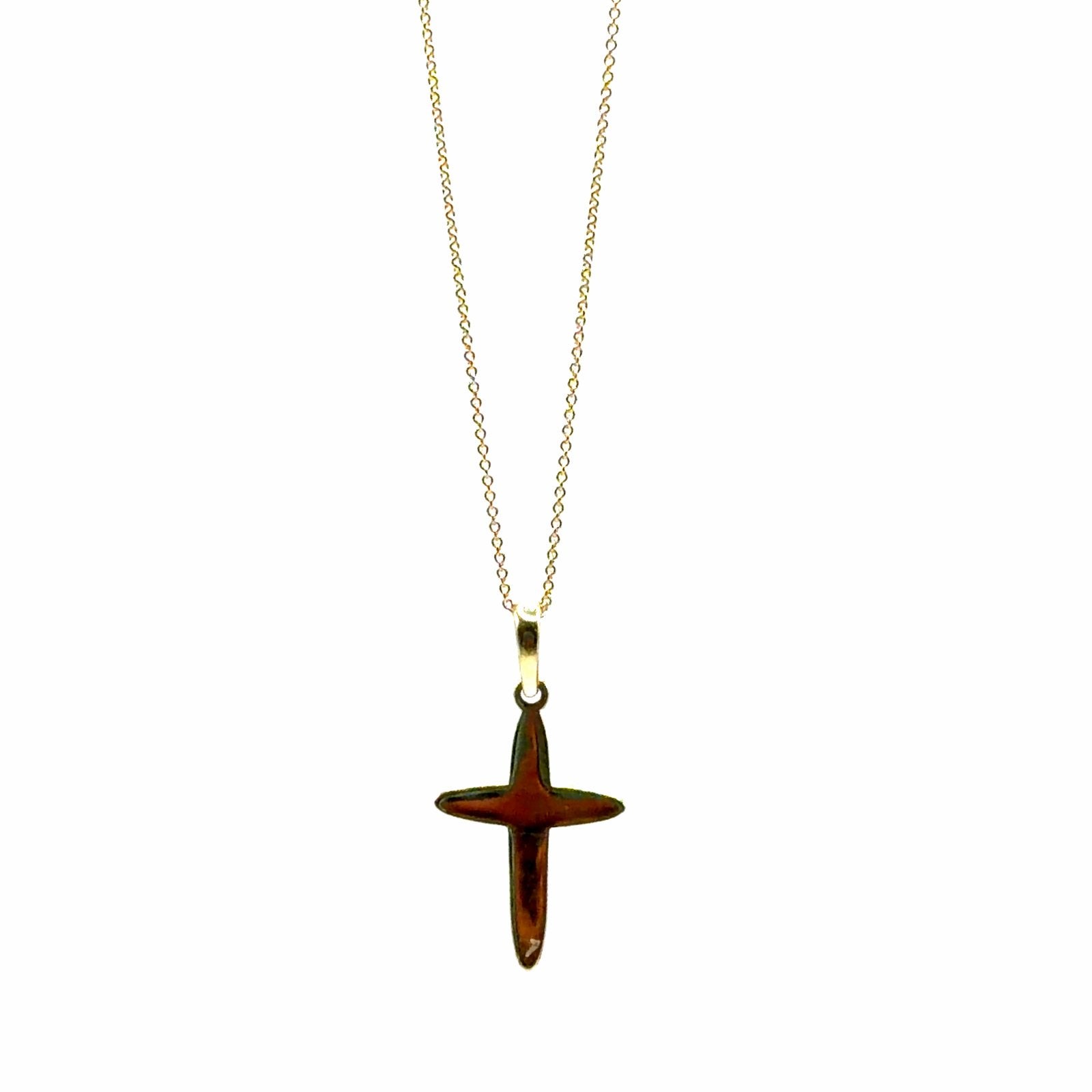 Gouden ketting met kruis hanger, Met hanger, W, Nieuw, Ophalen of Verzenden