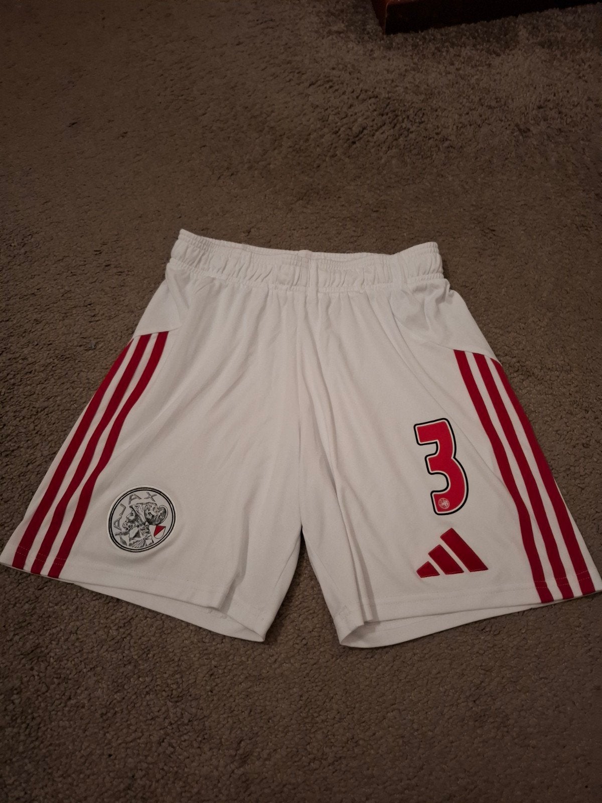 Ajax short maat M, Kleding | Heren, Sportkleding, Zo goed als nieuw, Voetbal, Maat 48/50 (M), Wit, Ophalen of Verzenden