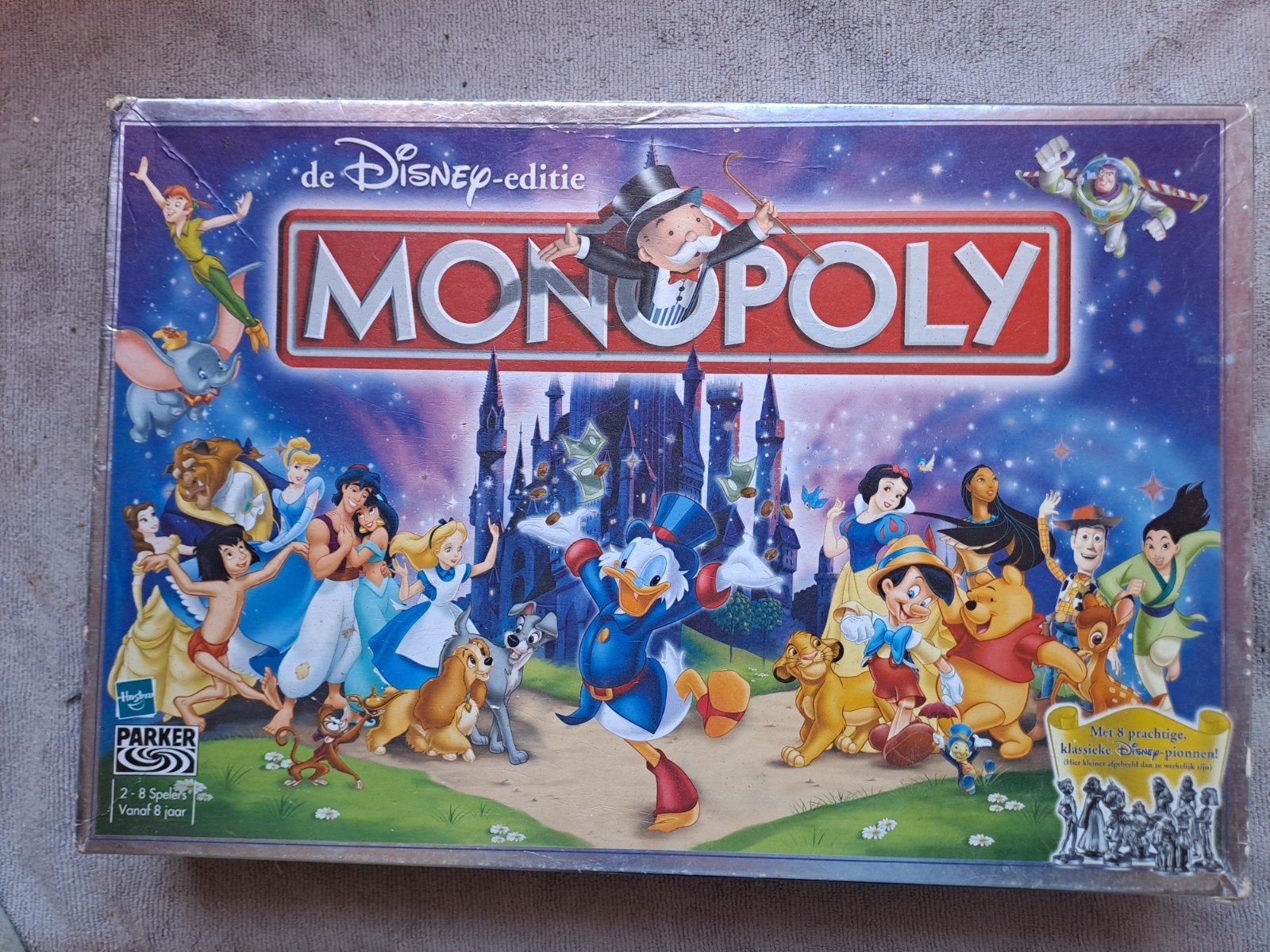 Disney Monopoly spel met Pinokkio Dumbo Sneeuwwitje Alice ea, Ophalen of Verzenden, Gebruikt