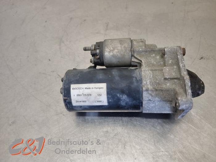 Startmotor van een Fiat Ducato