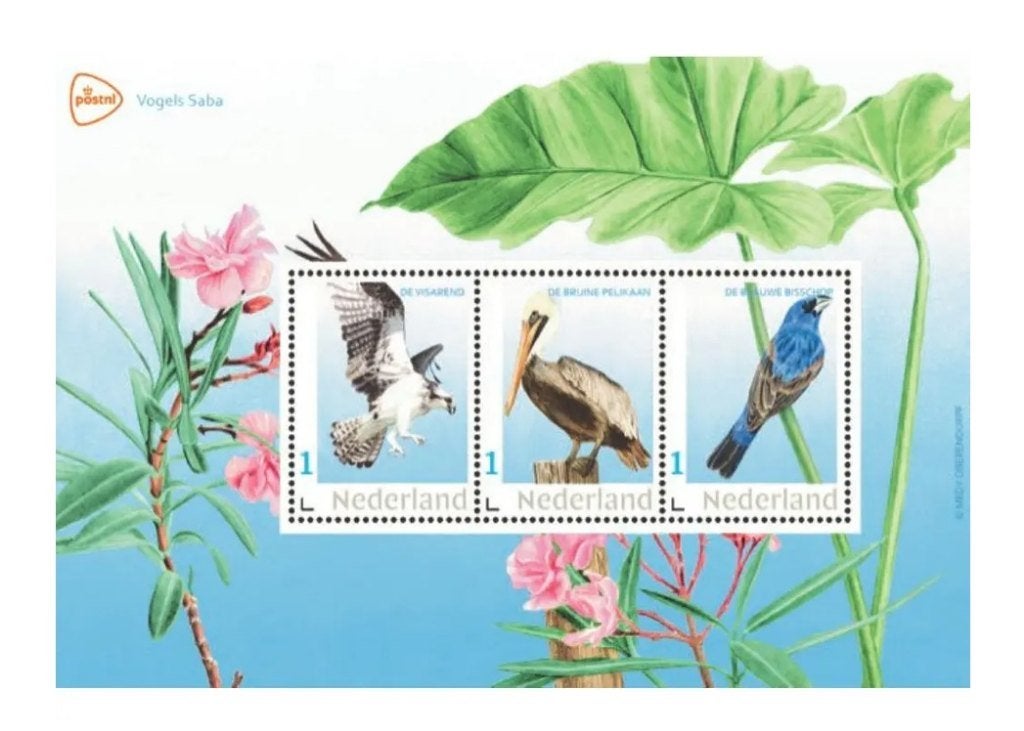 Jaar 2026 NVPH nnb Postset Vogels Saba., Ophalen of Verzenden, Na 1940, Postfris