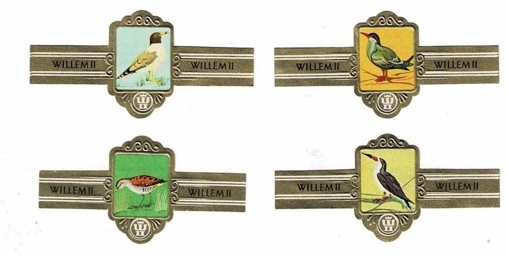 sigarenbandjes 1402 Willem II vogels serie XIII, Ophalen of Verzenden, Zo goed als nieuw, Sigarenbandjes