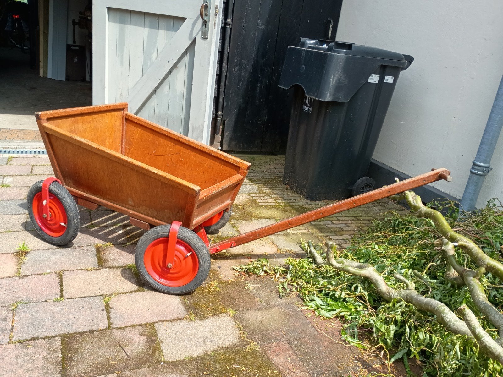 Houten bolderkar / strandkar, Ophalen, Gebruikt