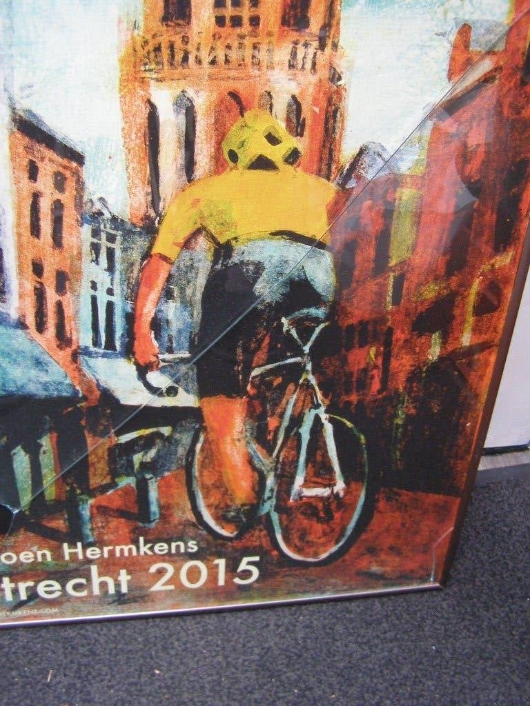 wielrennen Poster Utrecht Tour de France 2015 Jeroen Hermkes, Ophalen of Verzenden, Zo goed als nieuw, Overige typen