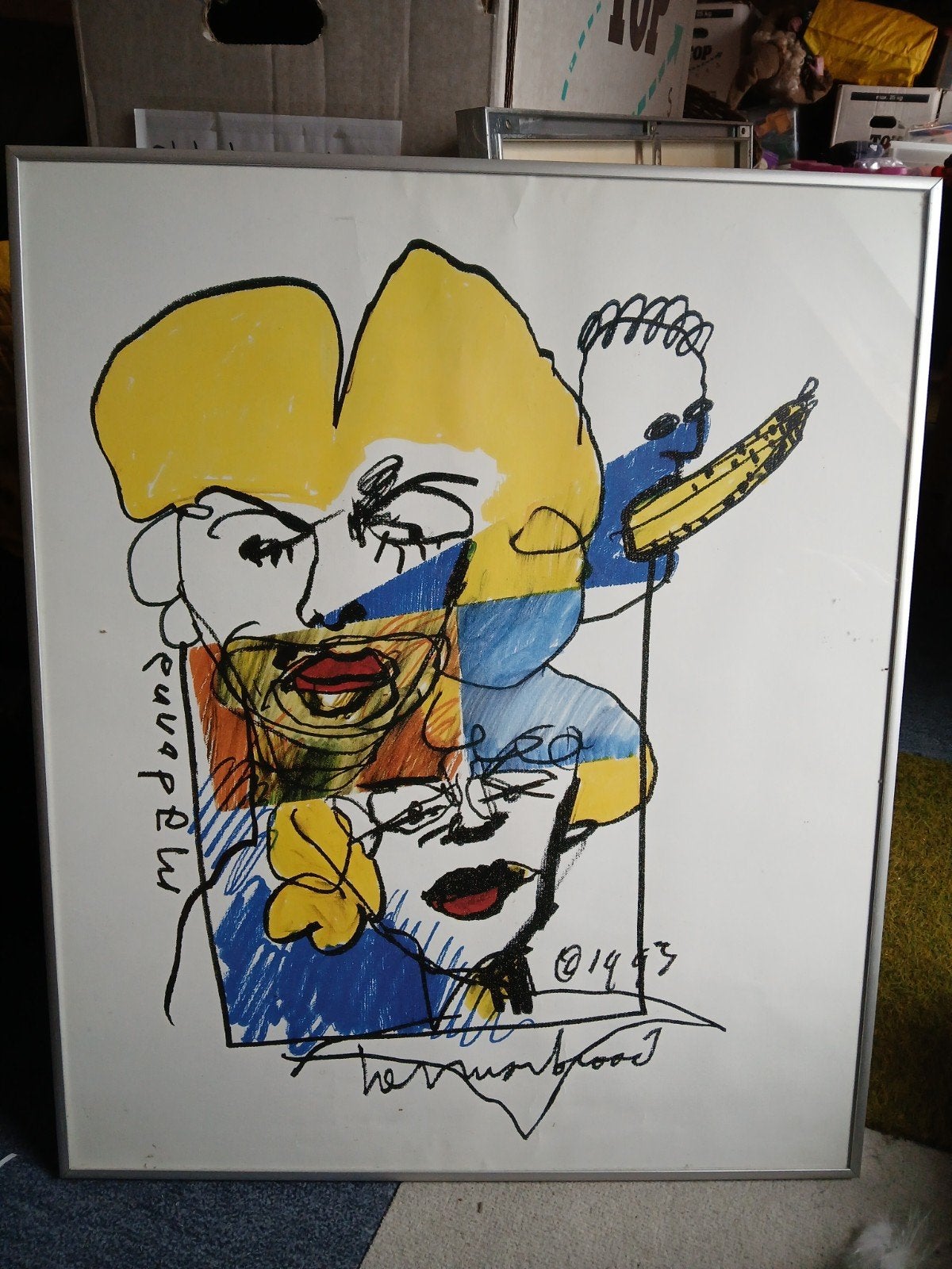 Herman brood print Madonna, Antiek en Kunst, Ophalen