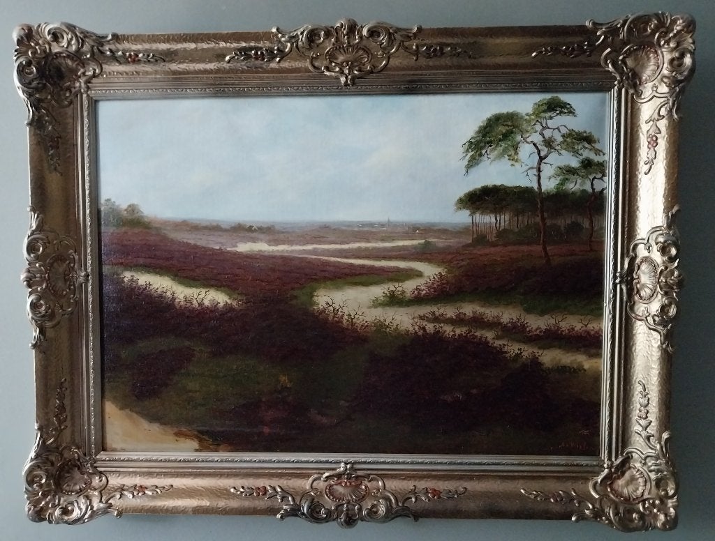 Thomas van Wissen (1866-1954) - Veluws heidelandschap - 1920, Antiek en Kunst, Ophalen