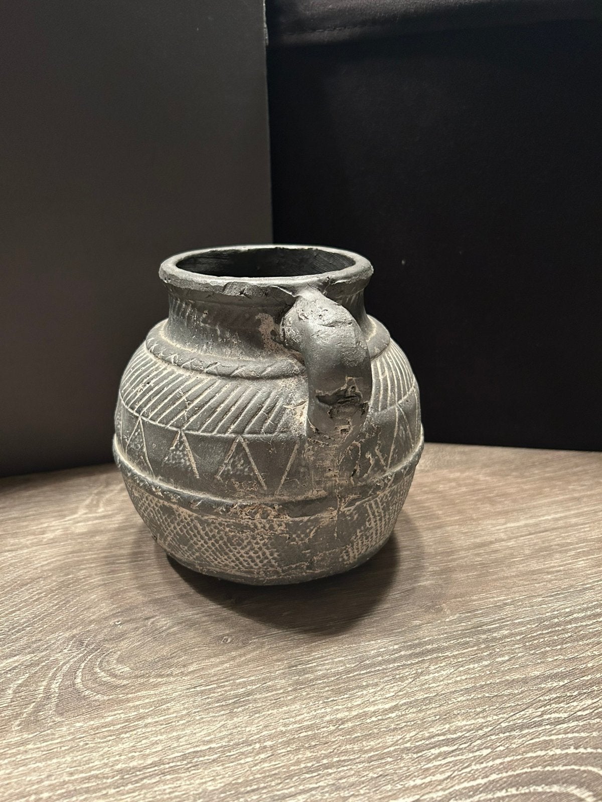 Decoratie vaas / 17 x 16 x 15 cm / grijs, Ophalen of Verzenden, Nieuw, Overige kleuren