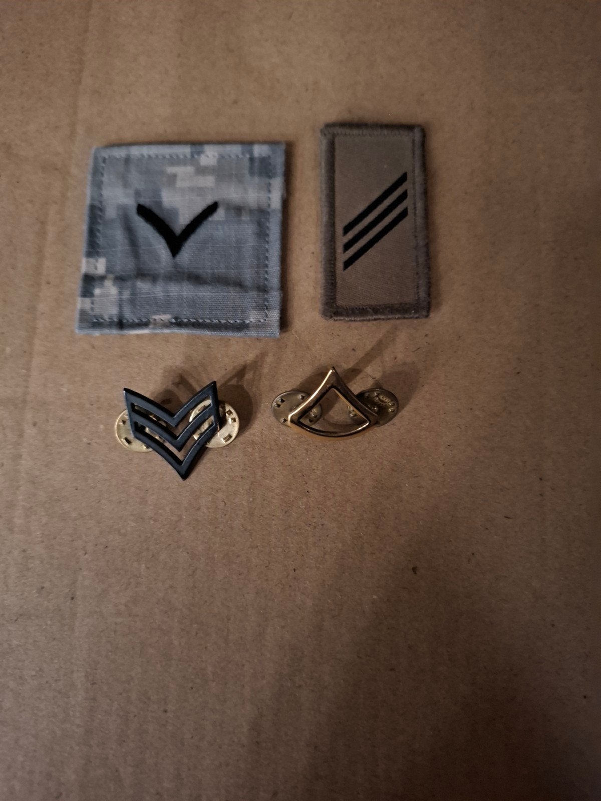 verschillende rangtekens, Ophalen of Verzenden, Landmacht, Amerika, Embleem of Badge