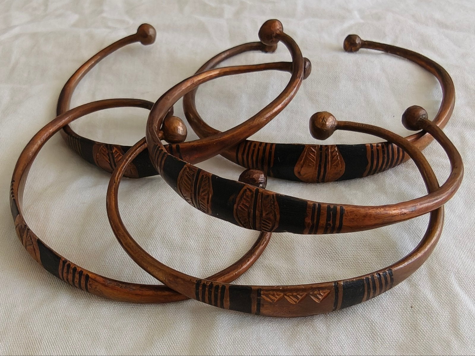 100% Handgemaakte Koperen Armband - Prijs per stuk, op is op, Ophalen of Verzenden, Nieuw, Bruin, Overige materialen