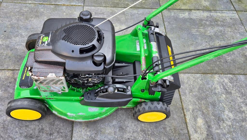 John Deere R47VO 3KW motormaaier, Ophalen, Cirkelmaaier, Gebruikt, Opvangbak