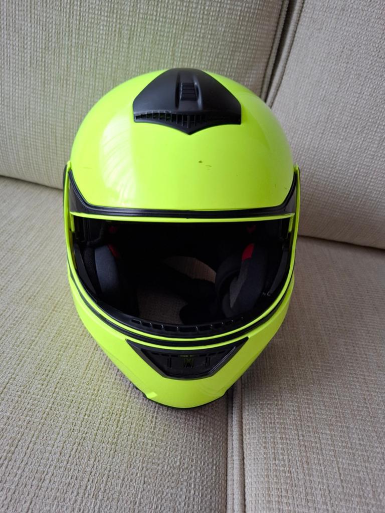 Systeemhelm - Maat M - Neon Geel, M, Systeemhelm, Dames, Tweedehands