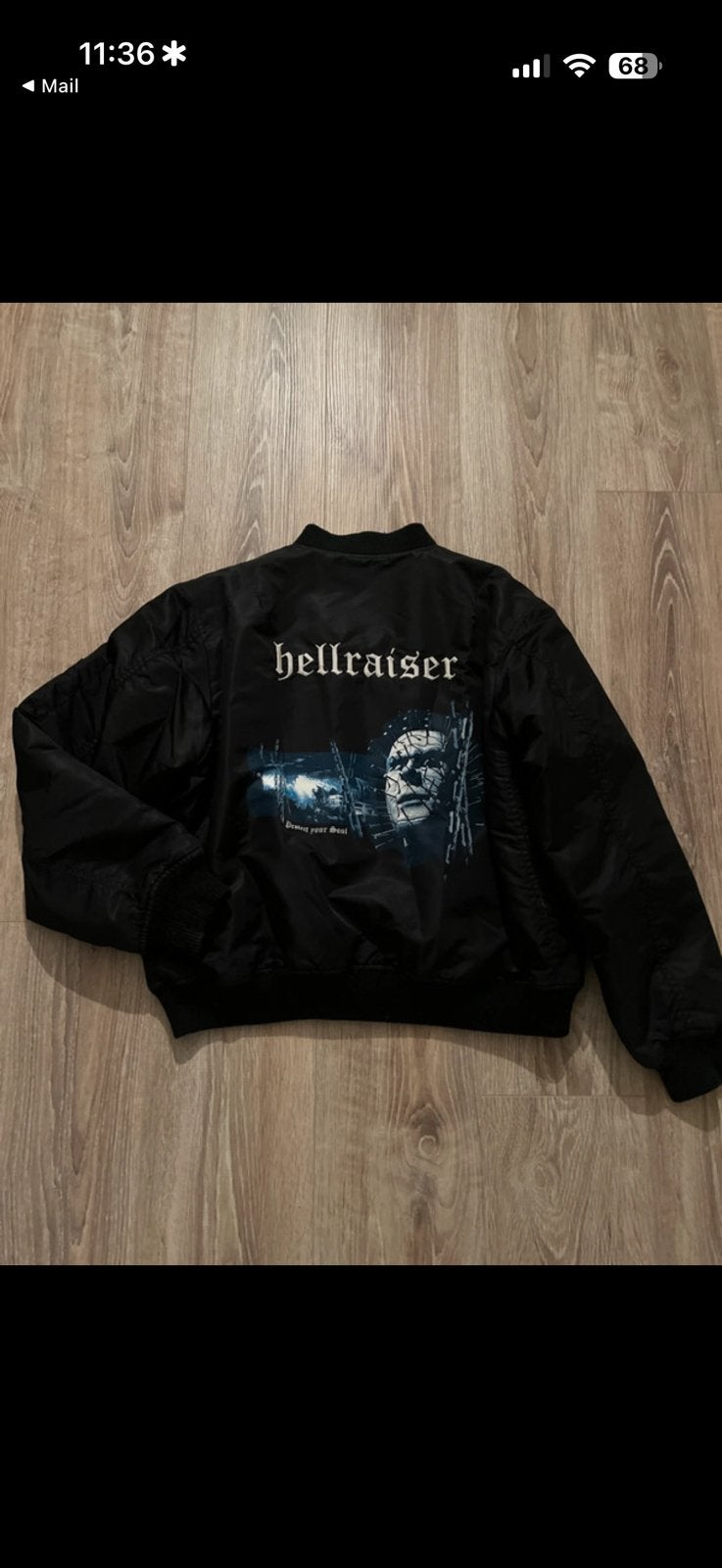 Hellraiser Bomber 00’s, Kleding | Heren, Jassen | Zomer, Zo goed als nieuw, Maat 48/50 (M), Zwart, Ophalen of Verzenden