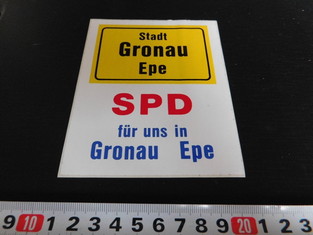 sticker Stadt Gronau Epe  SPD für uns in   Politiek *, Verzamelen, Stickers, Ophalen of Verzenden, Zo goed als nieuw