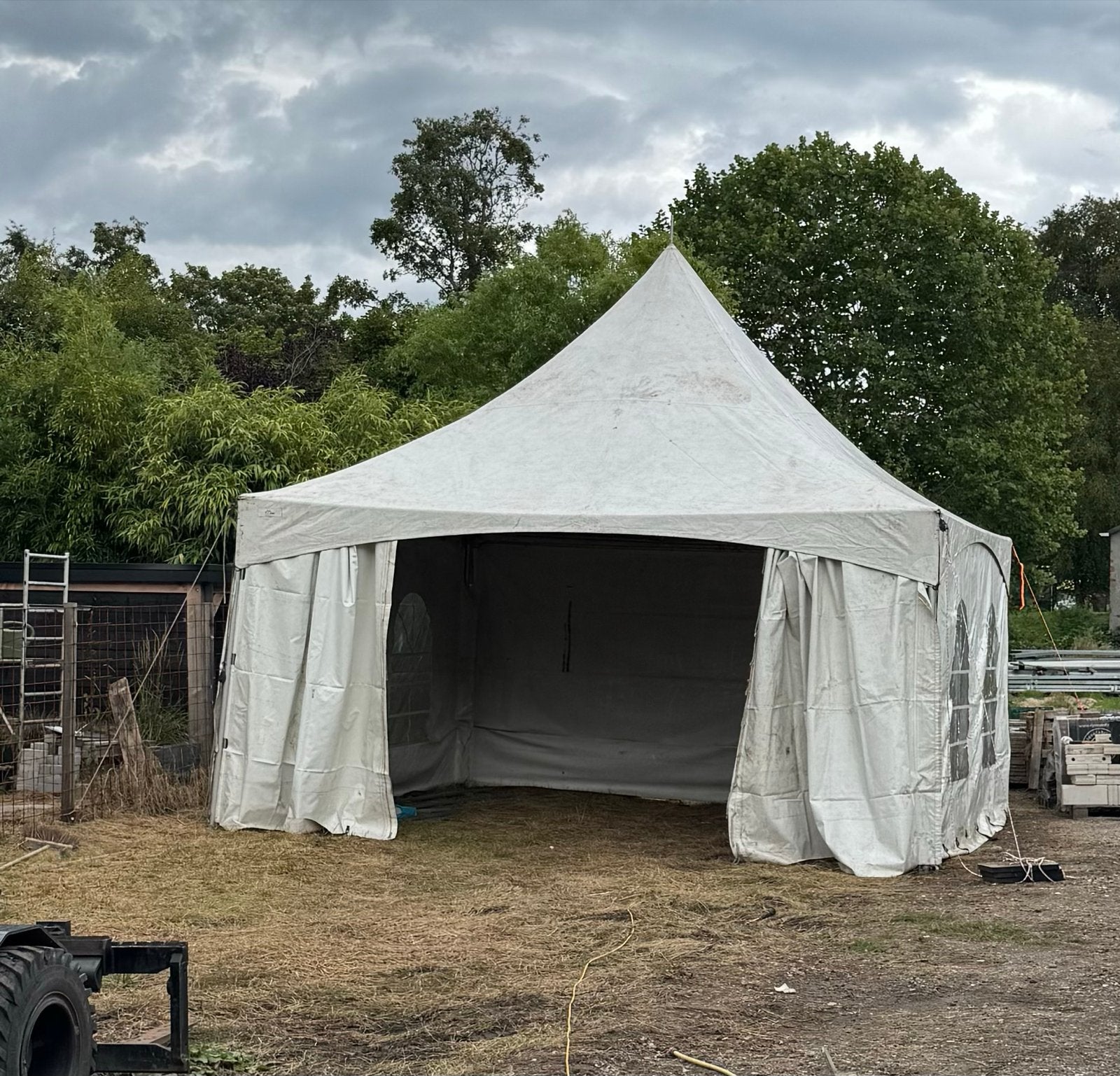 3x Pagodetent 6x6m professionele kwaliteit, incl. transportk, Ophalen, Gebruikt, 6 meter of meer, 2 meter of meer