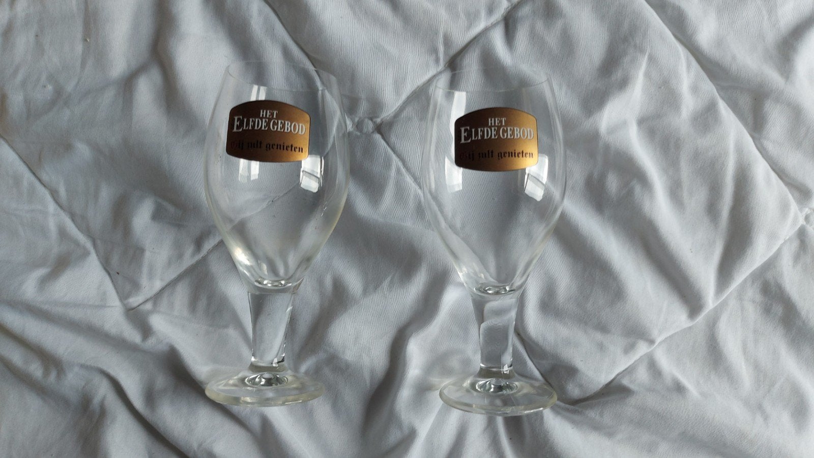 bierglazen 2 stuks, Ophalen, Glas of Glazen, Gebruikt, Overige stijlen