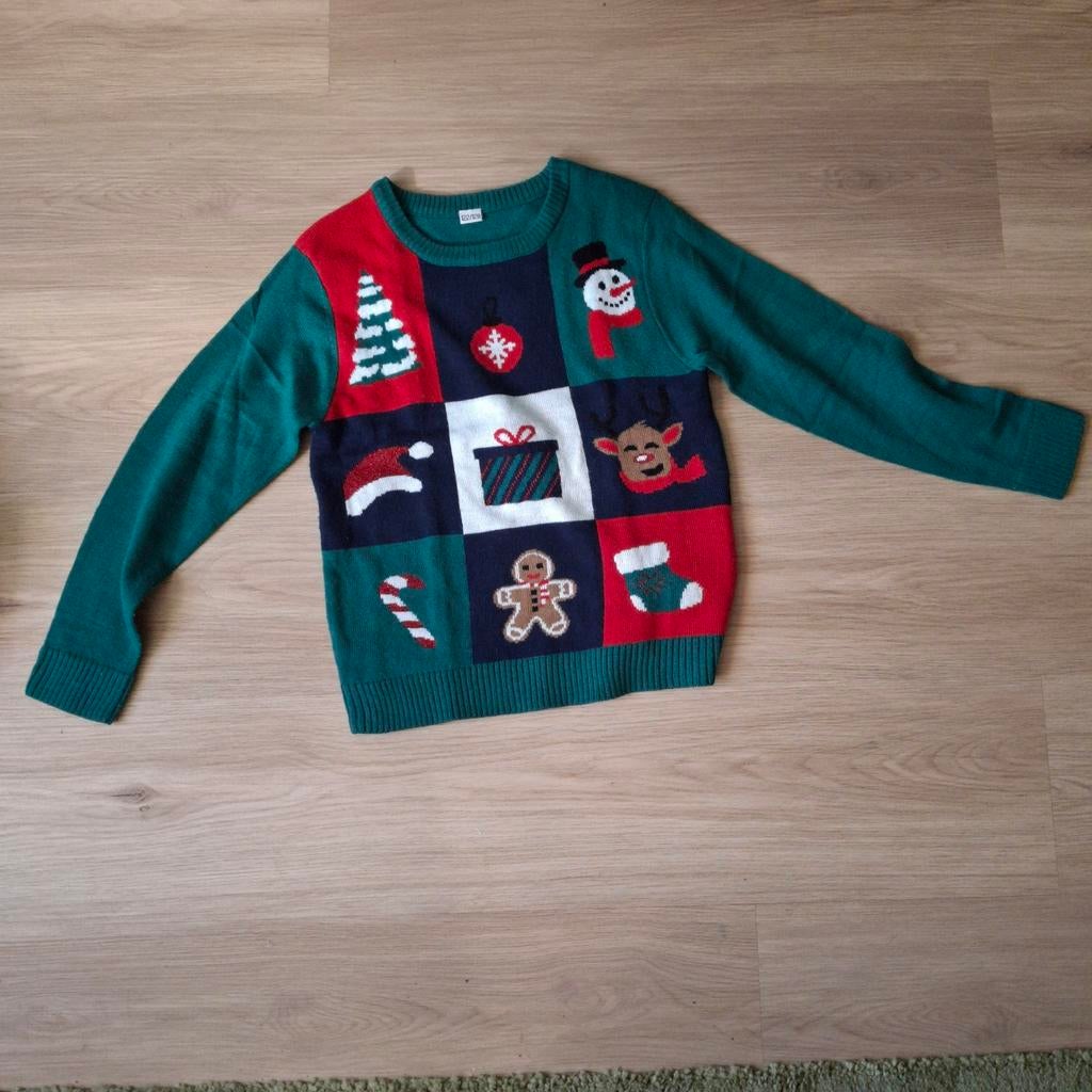 Unisex Kersttrui Maat 122/128 - Feestelijke Kerst Sweater, Kinderen en Baby's, Kinderkleding | Maat 122, Gebruikt, Jongen of Meisje