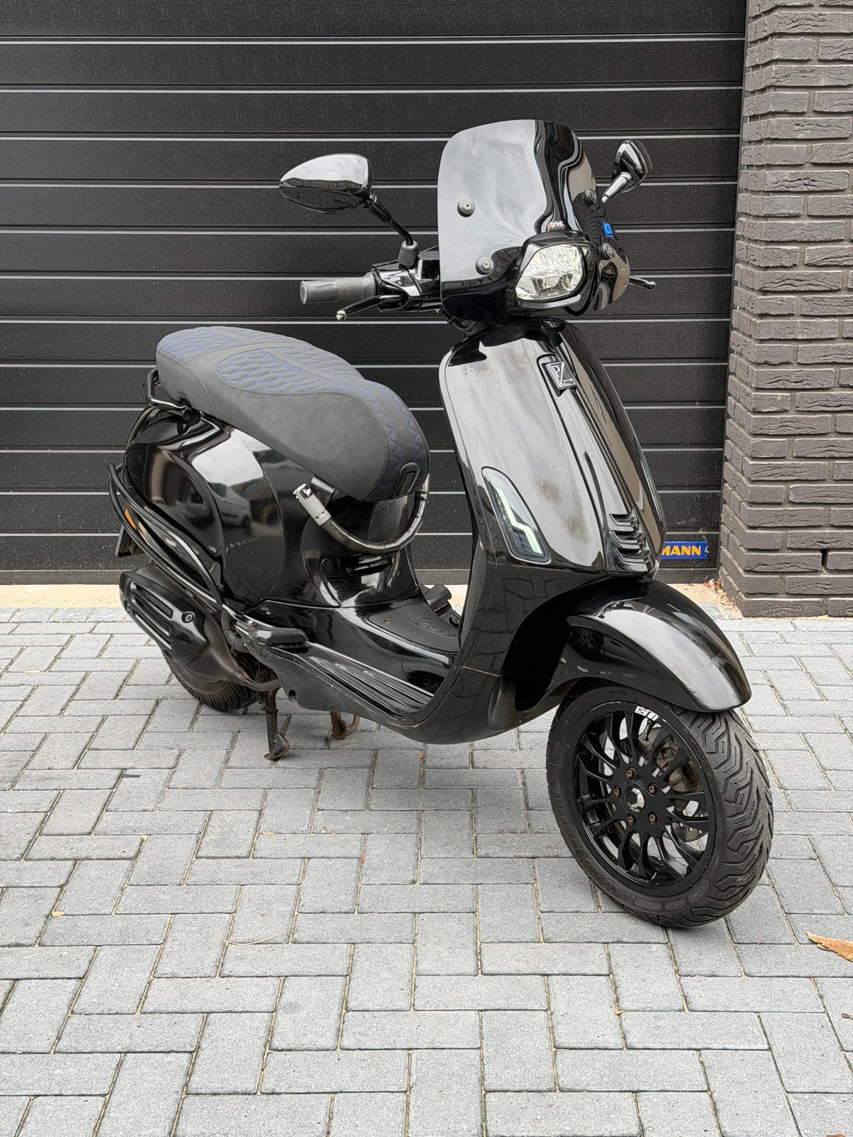 Vespa sprint 2019 e4! Brom! 65km/h! Black x Black, Maximaal 45 km/u, Ophalen of Verzenden, Zo goed als nieuw