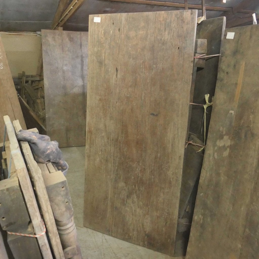 Antieke tafel TX08 teak hout blad 196x92 landelijk 75%KRTNG