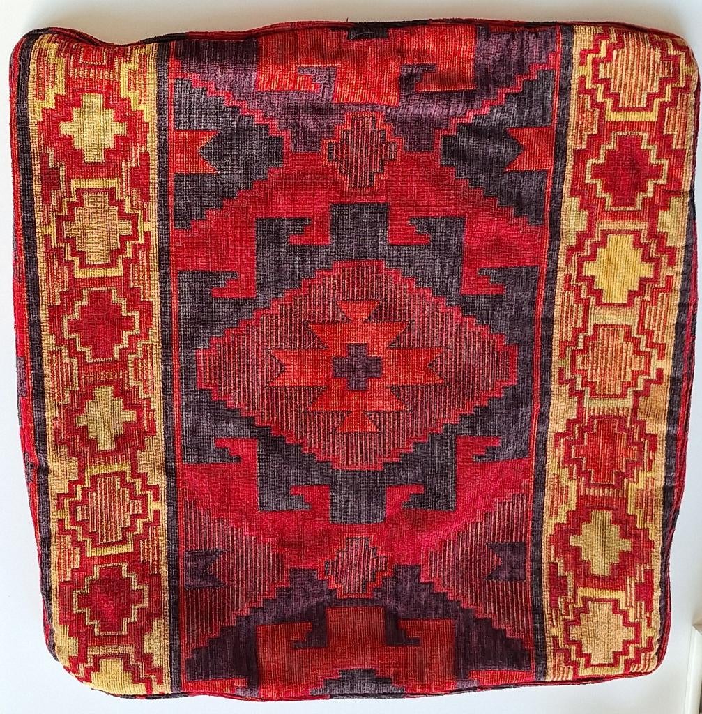 Kussenhoes vintage, Ophalen, Gebruikt, Rood, Vierkant