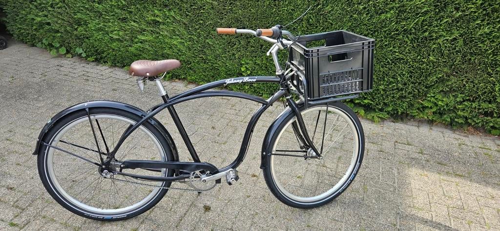 Fiets Johnny Loco met mand, Ophalen, Gebruikt, Staal, 51 tot 55 cm