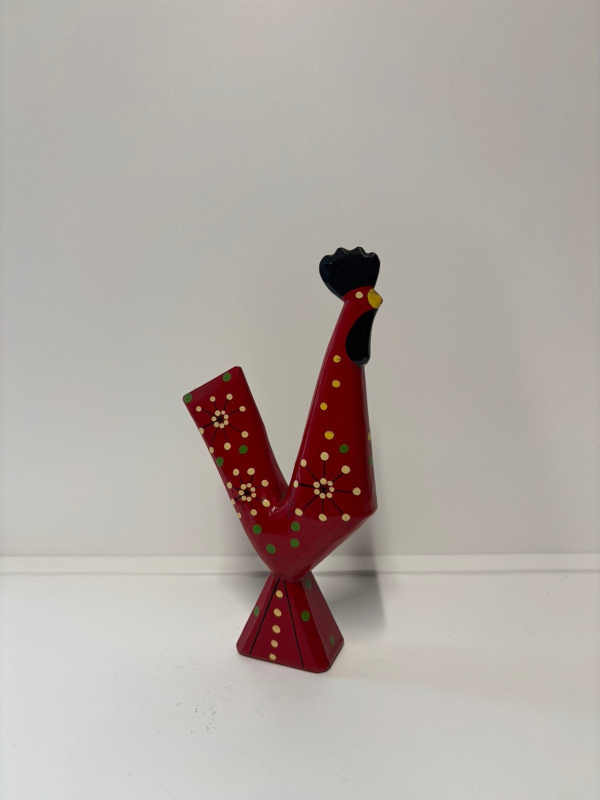 Vintage Dala Zweedse haan, Antiek en Kunst, Kunst | Designobjecten, Hout, Object, Handgemaakt, Rood