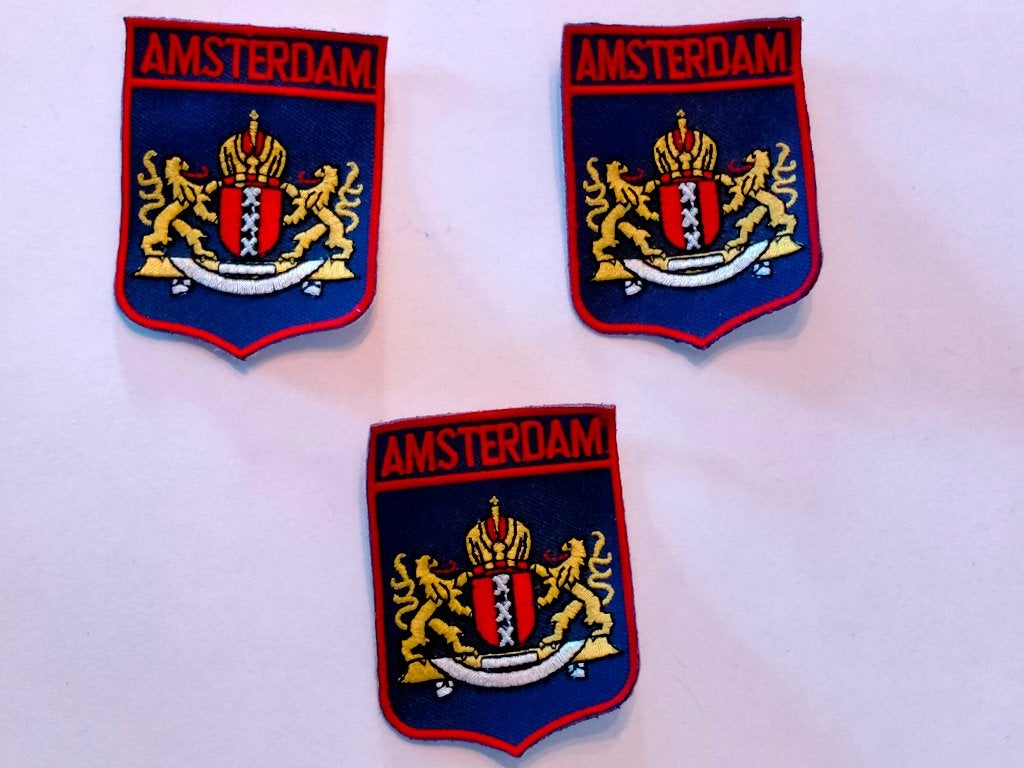 Amsterdam stad logo kleding embleem vintage patch 4, Ophalen of Verzenden, Nieuw