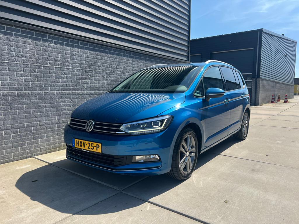Volkswagen Touran 1.6TDI Automat 7pers panodak nieuwAPK+NAP✅, Stof, Blauw, 7 stoelen, 23 km/l