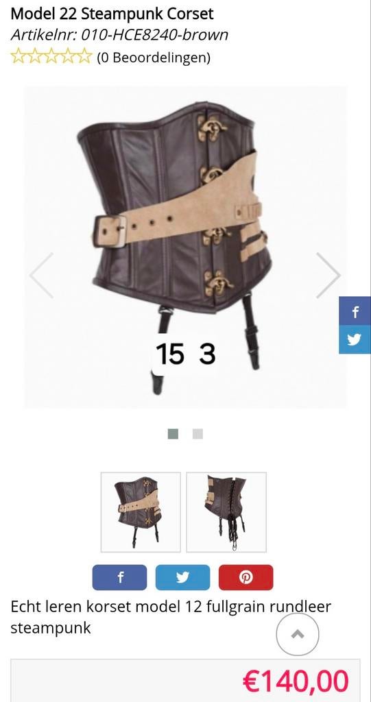 Nieuwe leren corsetten borstomvang 88 - 96 centimeter, Ophalen of Verzenden, Nieuw, Zwart, Overige typen