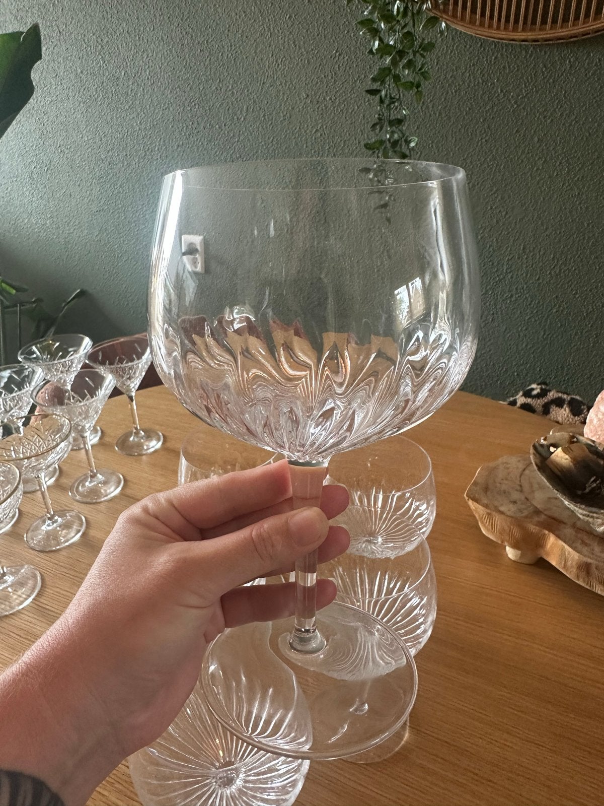 Gin tonic glazen met prachtig geslepen design, Ophalen of Verzenden