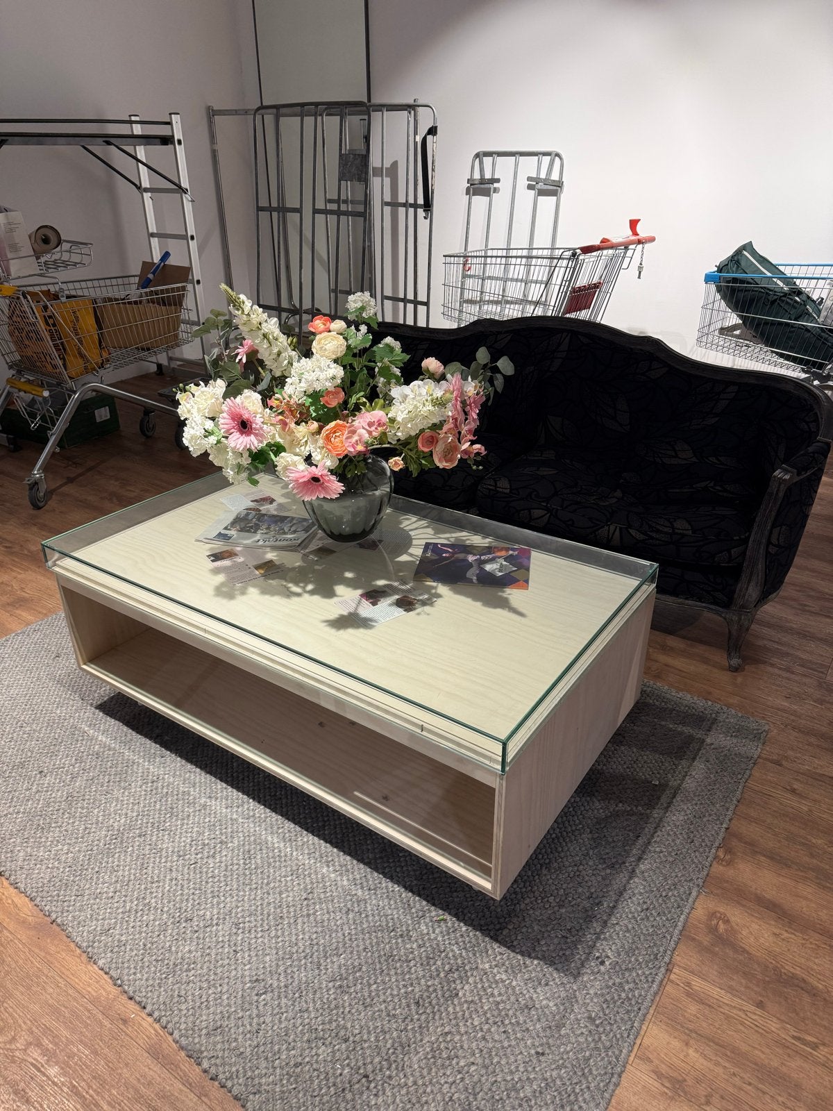 Vintage Barok Stijl Bank met Bladmotief, Antiek en Kunst, Ophalen
