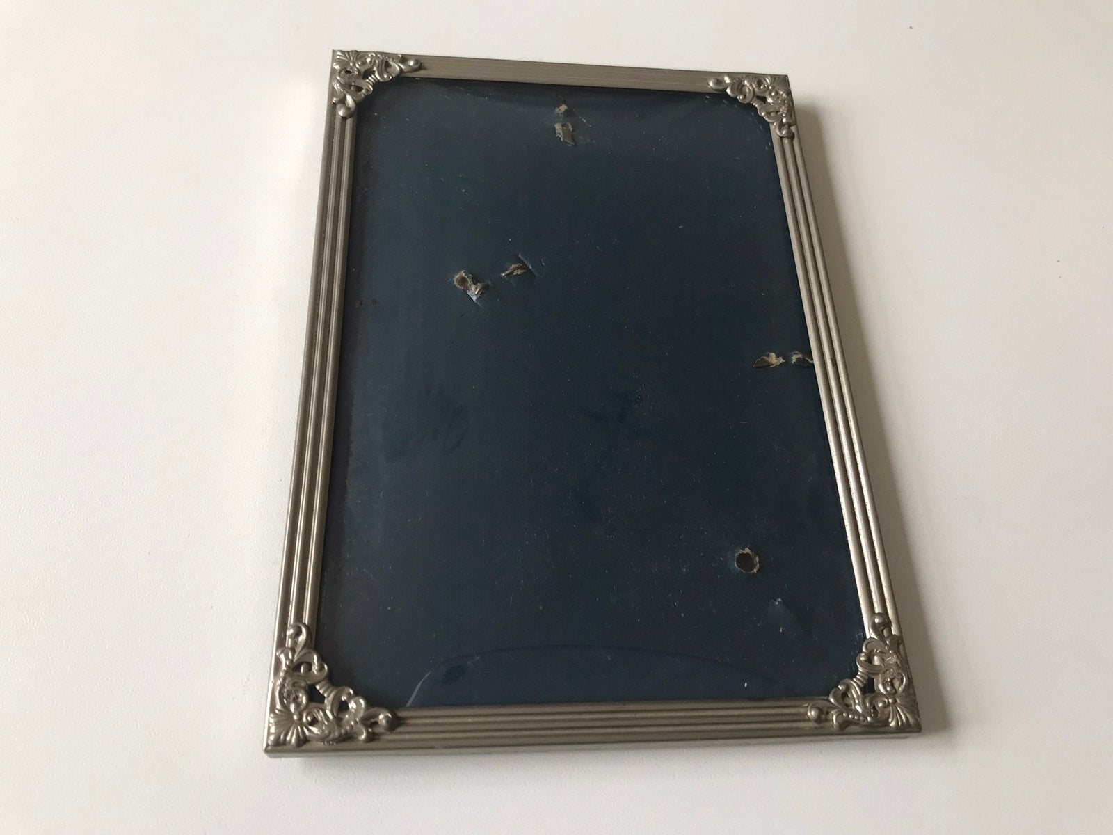 Vintage fotolijstje, lijstje met bol glas, Ophalen of Verzenden, Gebruikt, 10 inch, Overige typen