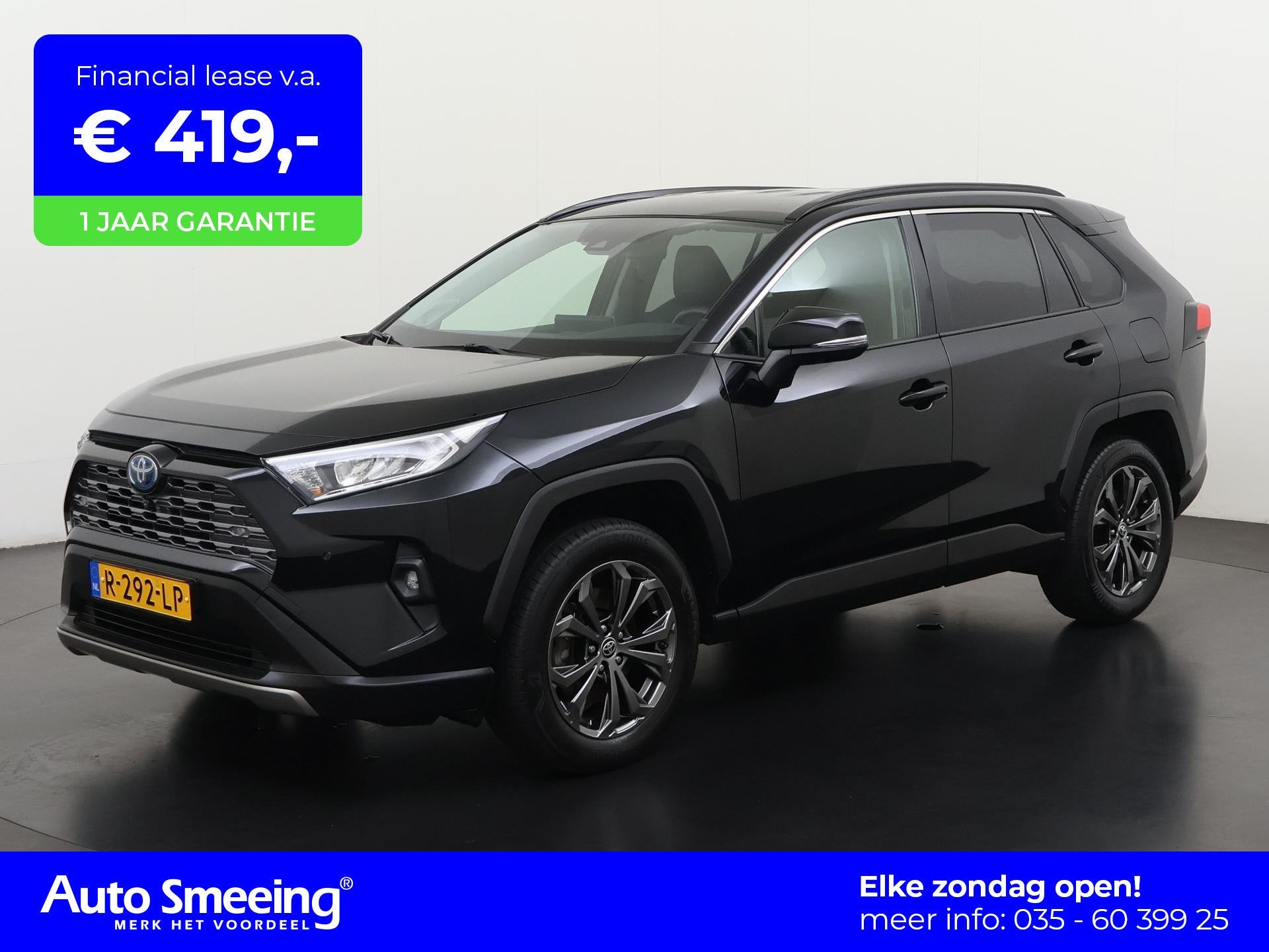 Toyota RAV4 2.5 Hybrid Business Plus | Leder | Zondag Open!, Automaat, Zwart, Hybride Elektrisch/Benzine, Toyota