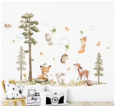 Muursticker met bosdieren, Kinderen en Baby's, Kinderkamer | Inrichting en Decoratie, Ophalen, Nieuw, Wanddecoratie