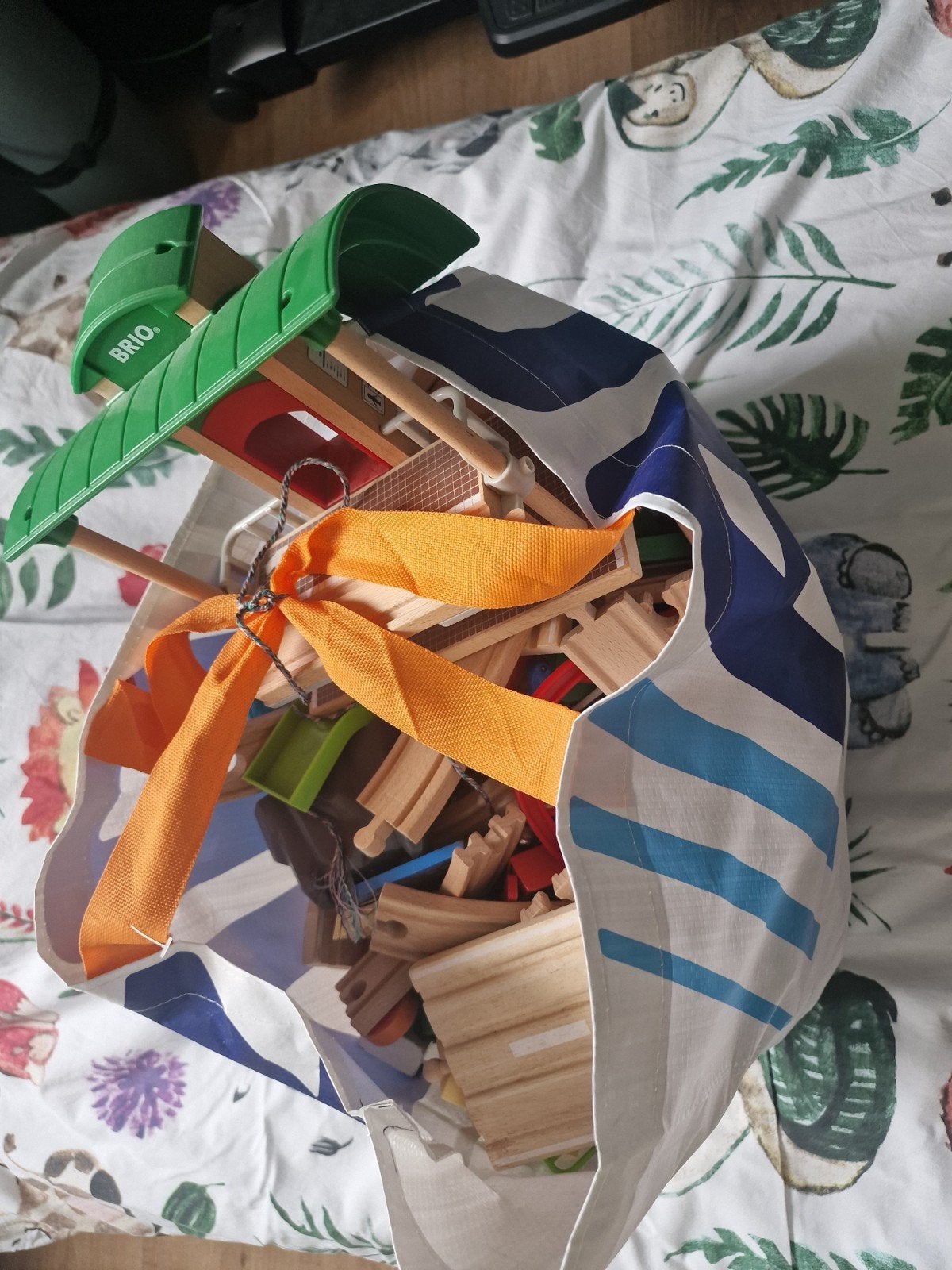 Grote boodschappentas vol Brio treinspoor, Ophalen, Gebruikt, Jongen of Meisje